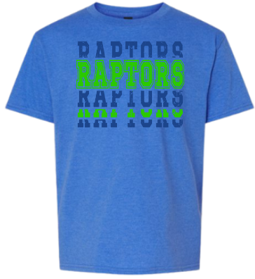 Raptors Stacked - blue/green