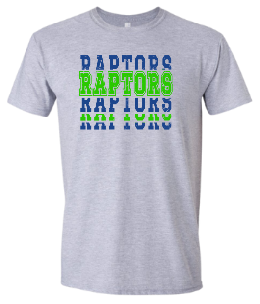 Raptors Stacked - blue/green
