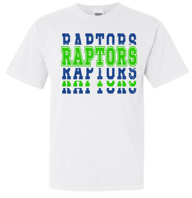 Raptors Stacked - blue/green