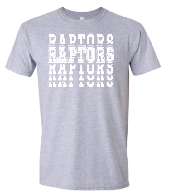 Raptors Stacked - white