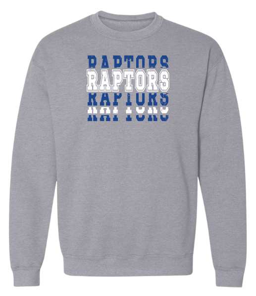 Raptors Stacked -blue/white