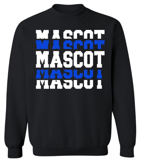 Mascot Stacked -crewneck (dual colors)