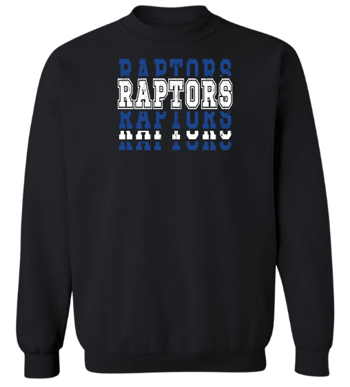 Raptors Stacked -blue/white