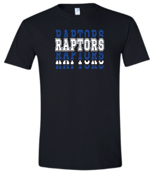 Raptors Stacked -blue/white