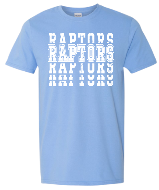 Raptors Stacked - white