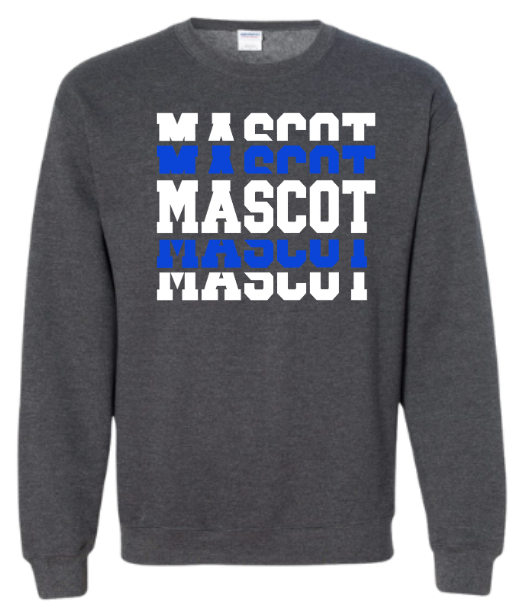 Mascot Stacked -crewneck (dual colors)