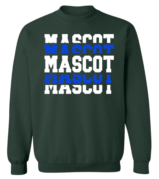 Mascot Stacked -crewneck (dual colors)