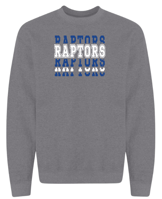 Raptors Stacked -blue/white