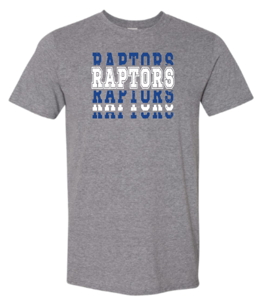 Raptors Stacked -blue/white
