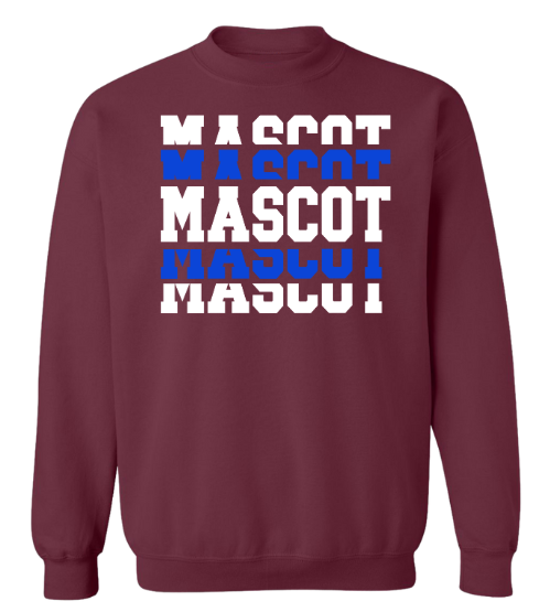 Mascot Stacked -crewneck (dual colors)