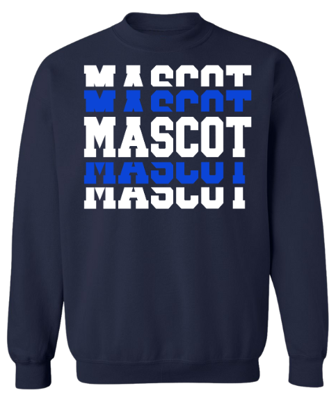 Mascot Stacked -crewneck (dual colors)