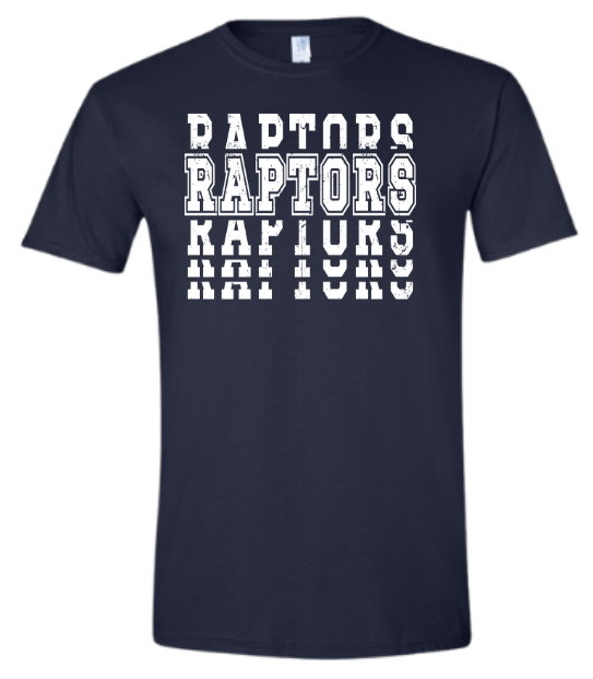 Raptors Stacked - white