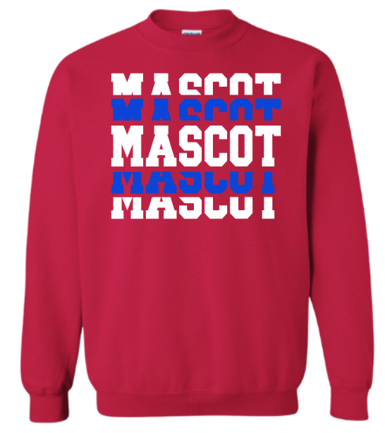 Mascot Stacked -crewneck (dual colors)