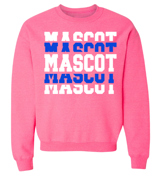 Mascot Stacked -crewneck (dual colors)