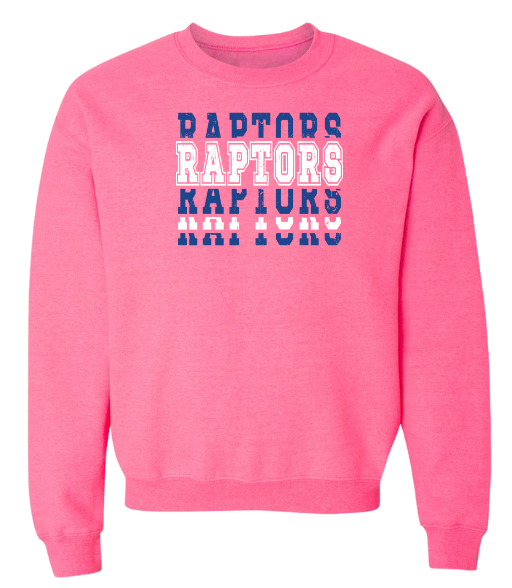 Raptors Stacked -blue/white