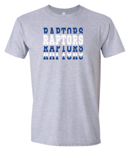 Raptors Stacked -blue/white