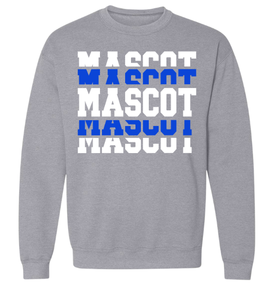 Mascot Stacked -crewneck (dual colors)